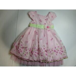 Girls Pink Floral Dress Jona Michelle‎ Party Special Occasion Size 3T